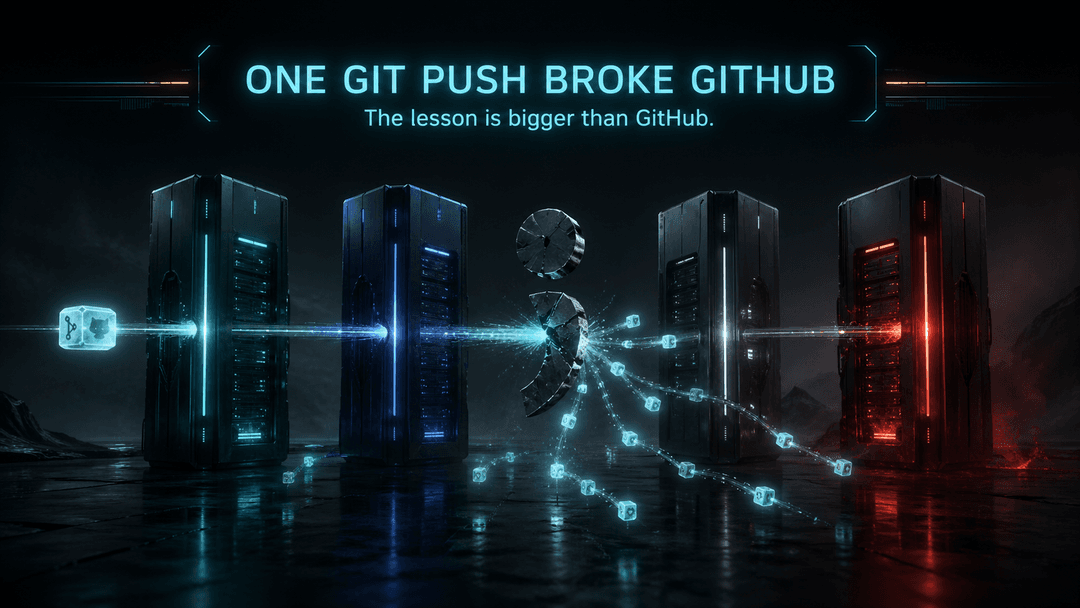 One git push broke GitHub. The lesson is bigger than GitHub.